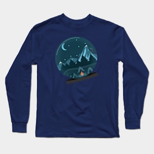 Tilted Camping Long Sleeve T-Shirt